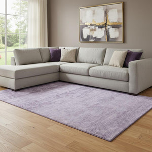 HomeRoots 8' X 10' Plum & Lavender Oriental Area Rug - Washable, UV Protected, Stylish & Durable for Homes 695964