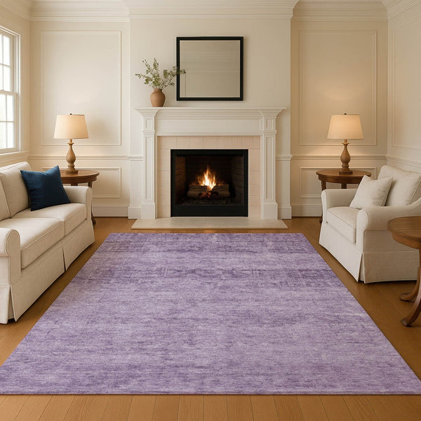 HomeRoots 8' X 10' Plum & Lavender Oriental Area Rug - Washable, UV Protected, Stylish & Durable for Homes 695964