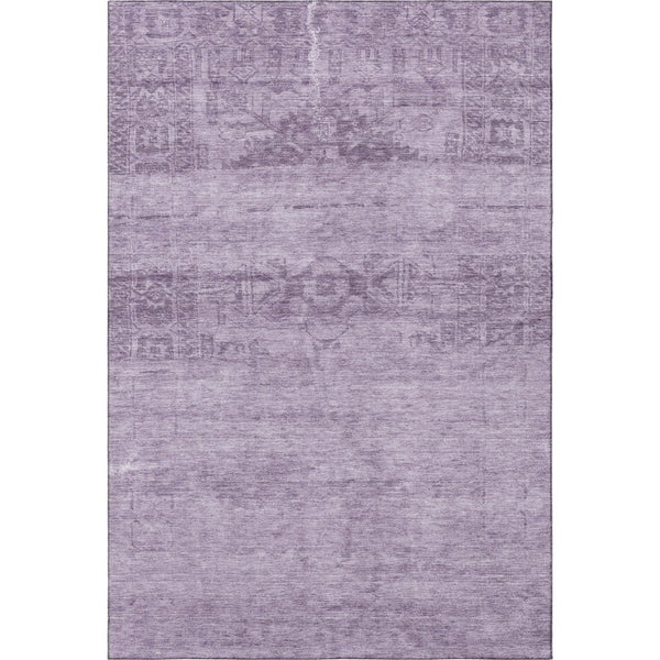 HomeRoots 8' X 10' Plum & Lavender Oriental Area Rug - Washable, UV Protected, Stylish & Durable for Homes 695964