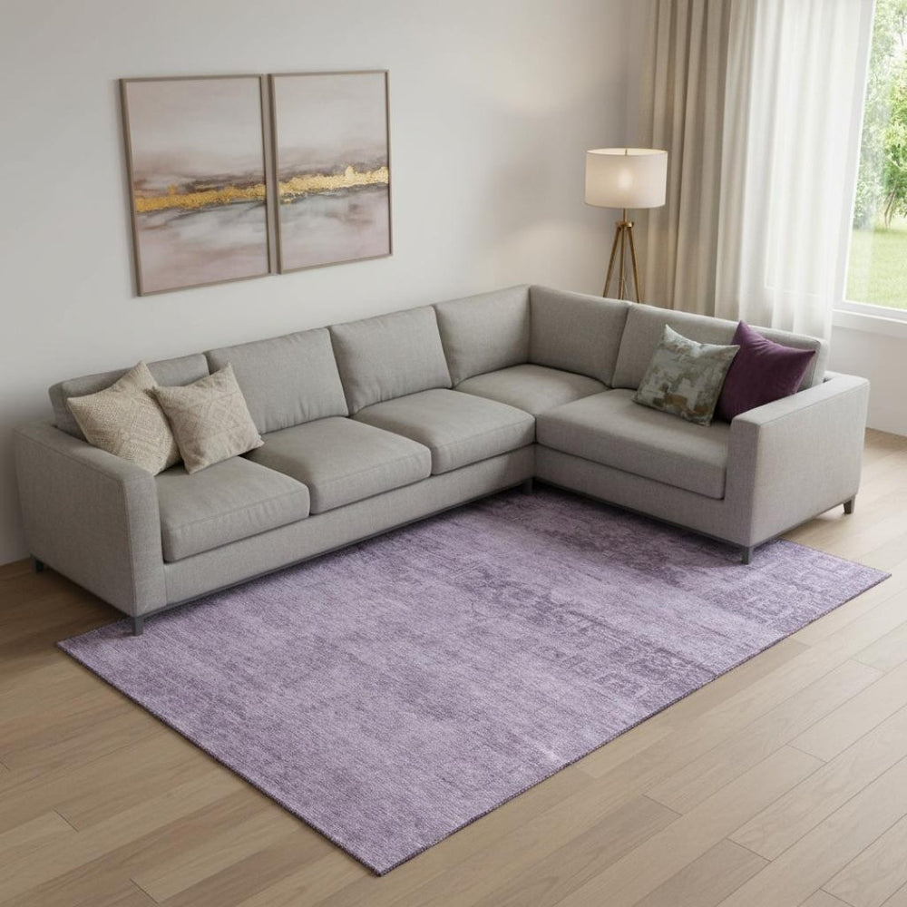HomeRoots 9' X 12' Plum And Lavender Oriental Area Rug - Stylish, Washable, UV-Protected for Busy Homes! 695965