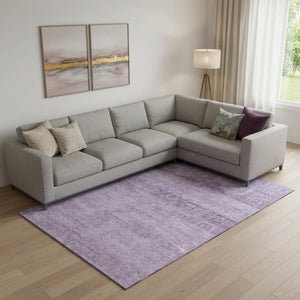 HomeRoots 9' X 12' Plum And Lavender Oriental Area Rug - Stylish, Washable, UV-Protected for Busy Homes! 695965
