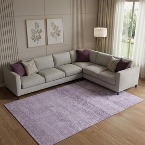 HomeRoots 10' X 14' Plum & Lavender Washable Oriental Area Rug - UV Protection, Stain Resistant, Non-Slip Backing 695966