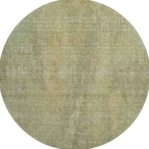 HomeRoots 8' Artichoke Green & Copper Abstract Washable Rug – Durable, Stain-Resistant, UV Protected for Homes 695969