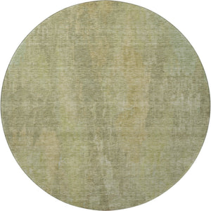 HomeRoots 8' Artichoke Green & Copper Abstract Washable Rug – Durable, Stain-Resistant, UV Protected for Homes 695969