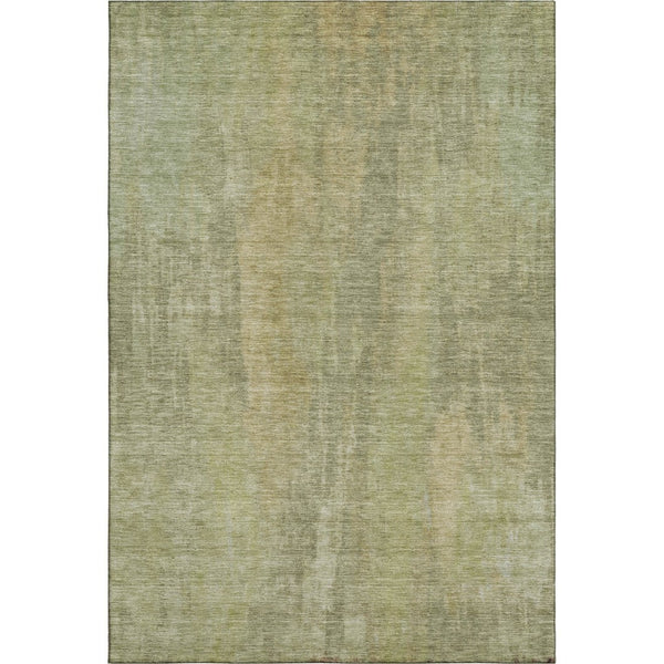 HomeRoots 8' X 10' Artichoke Green & Copper Abstract Washable Rug - Durable, Stain-Resistant, UV Protected Design 695970