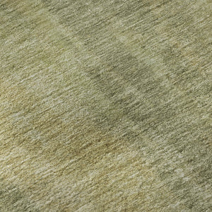 HomeRoots 8' X 10' Artichoke Green & Copper Abstract Washable Rug - Durable, Stain-Resistant, UV Protected Design 695970
