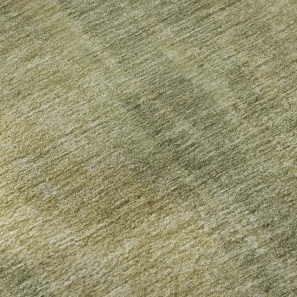 HomeRoots 8' X 10' Artichoke Green & Copper Abstract Washable Rug - Durable, Stain-Resistant, UV Protected Design 695970