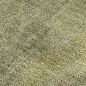HomeRoots 8' X 10' Artichoke Green & Copper Abstract Washable Rug - Durable, Stain-Resistant, UV Protected Design 695970