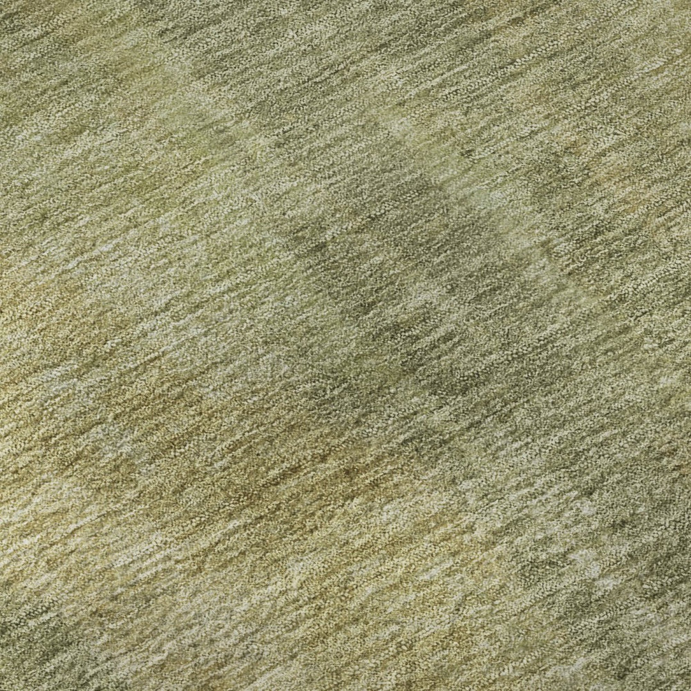 HomeRoots 9' Modern Artichoke Green & Copper Abstract Washable Area Rug - UV Protected, Stain-Resistant Design 695971