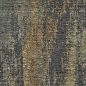 HomeRoots 8' X 10' Charcoal Gold Copper Abstract Washable Area Rug - Stylish UV Protected, Easy-Care Design 695982