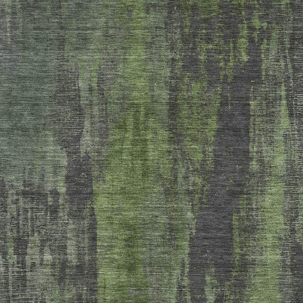 HomeRoots 5' X 8' Modern Abstract Olive Green Area Rug – Washable, Stain Resistant & UV Protected for Homes 695992