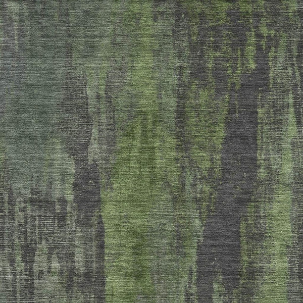 HomeRoots 8' X 10' Olive Green Charcoal & Gray Abstract Washable Area Rug - UV Protected, Durable Style! 695994