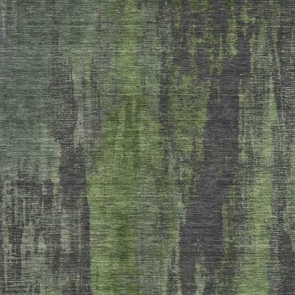 HomeRoots 9' X 12' Olive Green Charcoal Gray Abstract Area Rug - Washable, UV Protected & Pet Friendly Design! 695995