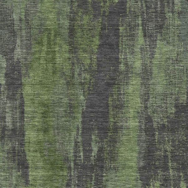 HomeRoots 10' Olive Green Charcoal Gray Abstract Washable Area Rug - Stylish, Durable, UV Protected Design! 695996