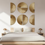 Madison Park Radiant Glam/Luxury Half-moon 2-piece Metal Wall Decor Set MP95B-0319 Gold