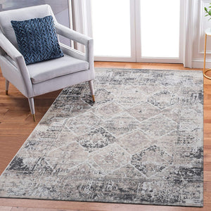 English Elm Loom & Luxe Collection 8X10 Cream/Anthracite Area Rug - Stylish, Soft, Non-Shedding, Kid & Pet Friendly B335P289677