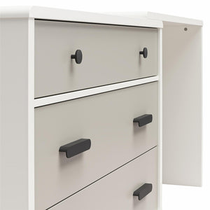 English Elm Valencia 3 Drawer Dresser Desk with Matte Black Hardware for Modern Bedroom Storage B2733S00010