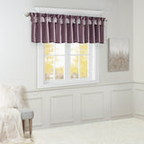 Madison Park Emilia Transitional Lightweight Faux Silk Valance With Beads MP41-4476 Purple