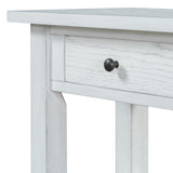 English Elm Trexm Retro Console Table With Drawer and Two Sturdy Shelves For Entryway, Living Room (Antique White)