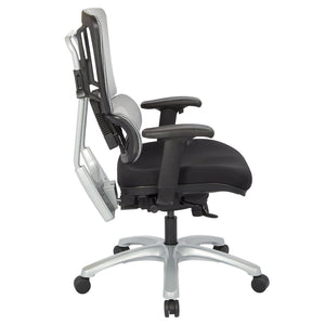 OSP Home Furnishings Vertical Mesh Back Manager Chair with Lumbar Support for Office and Home Workstation Use 99666S-30