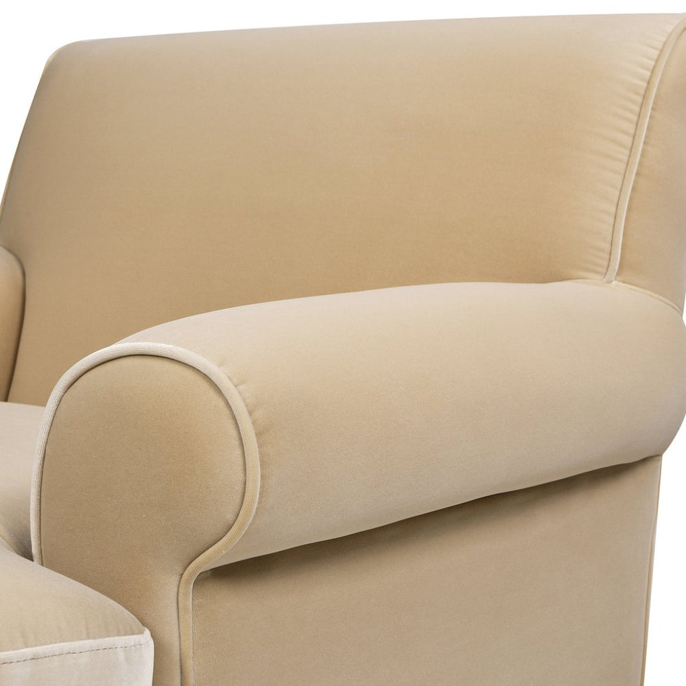 English Elm Alana Barrel Accent Chair in Performance Velvet with Rolling Casters for Living Room B2719P238307