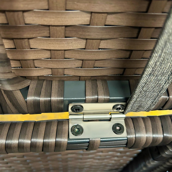 English Elm Outsunny 27 Gallon Outdoor Storage Bench With Cushion, Stylish Pe Rattan Seating & Garden Organizer W2225P174026-GIGA