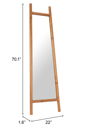 Zuo Modern Stiga Standing Mirror - Timeless Elegance With Modern Design, Perfect For Any Space And Decor Natural Fir Wood,Glass,Mdf 110313-zuo-modern
