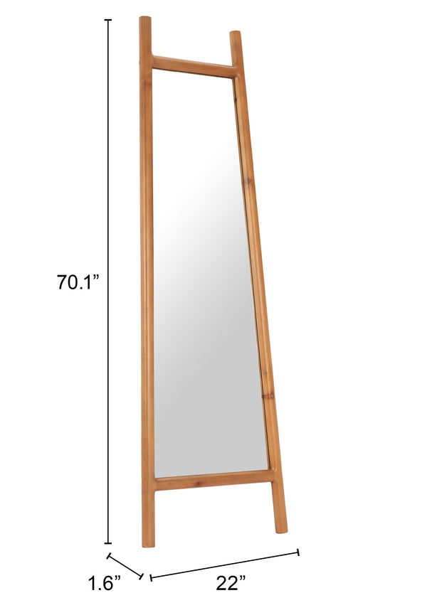 Zuo Modern Stiga Standing Mirror - Timeless Elegance With Modern Design, Perfect For Any Space And Decor Natural Fir Wood,Glass,Mdf 110313-zuo-modern
