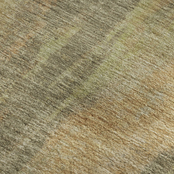 HomeRoots 5' X 8' Stylish Taupe Copper Brown Abstract Washable Area Rug with UV Protection for Modern Homes 696004
