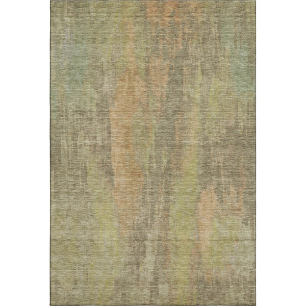 HomeRoots 9' X 12' Taupe Copper Brown Area Rug - Modern Abstract, Washable, UV Protected for Busy Homes 696007