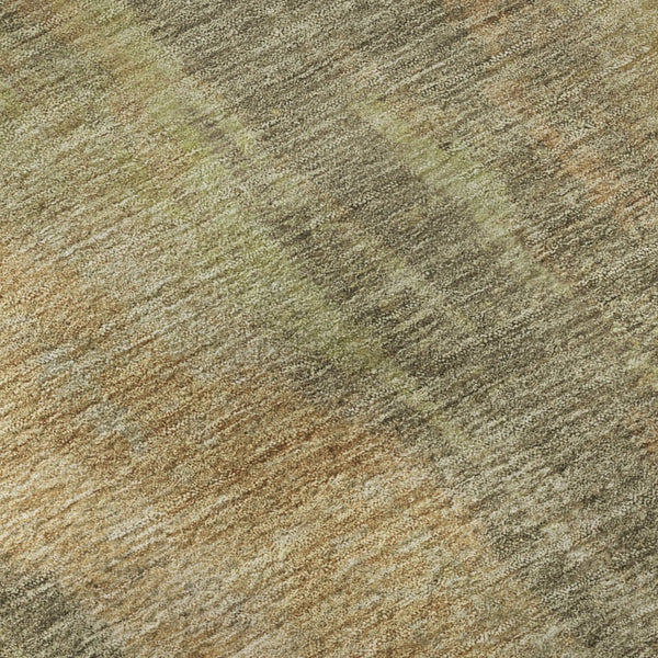 HomeRoots 9' X 12' Taupe Copper Brown Area Rug - Modern Abstract, Washable, UV Protected for Busy Homes 696007