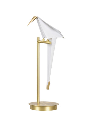Chelsea House Origami Bird Table Lamp Antique Brass With Cream Shade, Led Included — Sculptural Ambient Light For Bedroom 69601