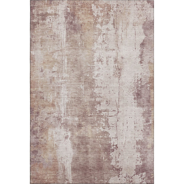 HomeRoots 5' x 8' Blush and Ivory Abstract Area Rug – Stain Resistant, UV Protected, Machine Washable Design! 696010