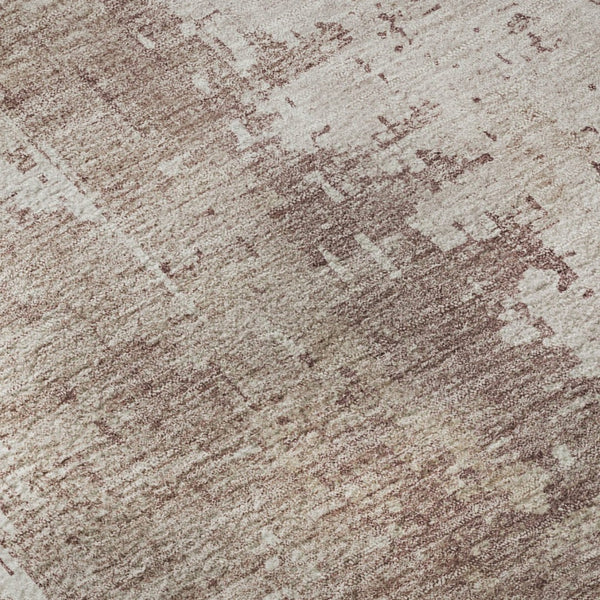 HomeRoots 5' x 8' Blush and Ivory Abstract Area Rug – Stain Resistant, UV Protected, Machine Washable Design! 696010