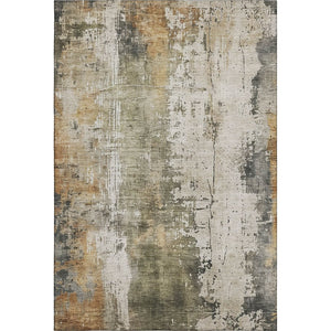 HomeRoots 9' X 12' Olive Green Abstract Washable Area Rug with UV Protection - Stylish, Durable & Practical! 696019