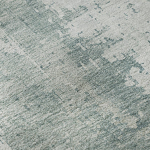 HomeRoots 9' X 12' Turquoise and Ivory Abstract Area Rug - Stylish, Washable, UV-Protected & Durable Design 696043