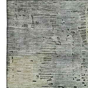HomeRoots 10' X 14' Artichoke Green Abstract Washable Area Rug with UV Protection - Durable & Stylish Design 696050