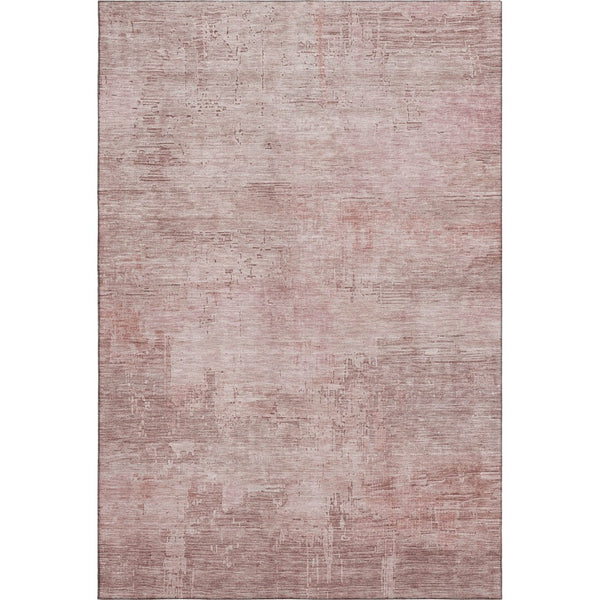 HomeRoots 5' X 8' Blush & Mauve Abstract Washable Area Rug – Kid & Pet Friendly with UV Protection & Non-Slip Backing 696058