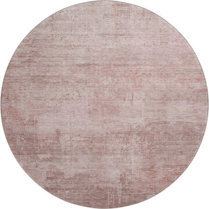 HomeRoots 8' Blush and Mauve Abstract Round Rug – Washable, Stain-Resistant, UV-Protected for Home Comfort 696059