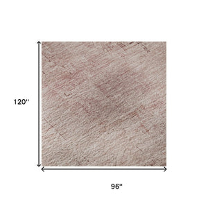 HomeRoots 8' X 10' Blush & Mauve Abstract Area Rug - Washable, UV-Protected, Durable, and Stylish Design! 696060
