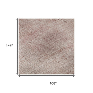 HomeRoots 9' X 12' Stylish Blush & Mauve Abstract Washable Area Rug with UV Protection for Family Spaces 696061
