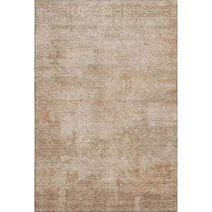 HomeRoots 5' X 8' Coral & Beige Abstract Area Rug - Washable, UV Protected, Perfect for Modern Living Spaces! 696064