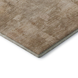 HomeRoots 5' X 8' Coral & Beige Abstract Area Rug - Washable, UV Protected, Perfect for Modern Living Spaces! 696064