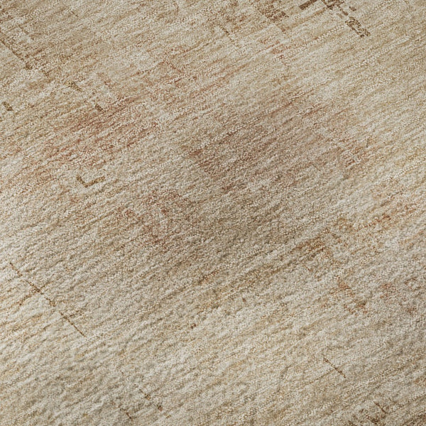 HomeRoots 5' X 8' Coral & Beige Abstract Area Rug - Washable, UV Protected, Perfect for Modern Living Spaces! 696064