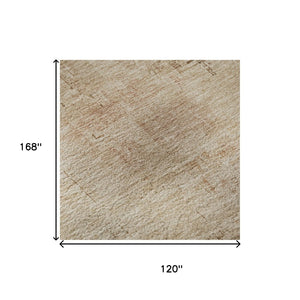HomeRoots 10' Coral and Beige Abstract Washable Area Rug - Durable, Stylish, UV Protected for Homes with Kids & Pets 696068