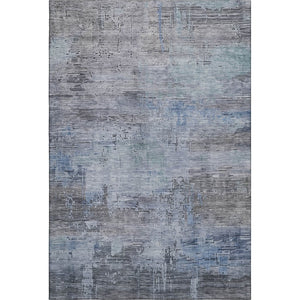 HomeRoots 10' Gray and Blue Abstract Washable Area Rug - UV Protected, Stain Resistant, Modern Design for Homes 696074