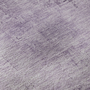 HomeRoots 8' Lavender and Purple Abstract Round Rug - Washable, UV Protected, Stain Resistant for Modern Spaces 696077