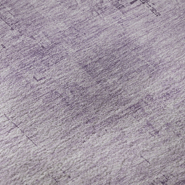 HomeRoots 8' Lavender and Purple Abstract Round Rug - Washable, UV Protected, Stain Resistant for Modern Spaces 696077
