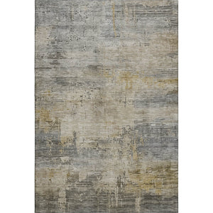 HomeRoots 10' X 14' Washable Pewter Wheat Abstract Area Rug with UV Protection for Homes with Kids & Pets 696086