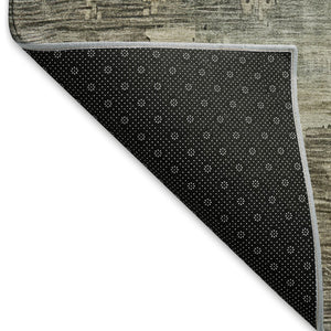 HomeRoots 8' X 10' Sage Gold Beige Abstract Washable Area Rug - Stylish, Durable, UV Protected & Easy Care 696090